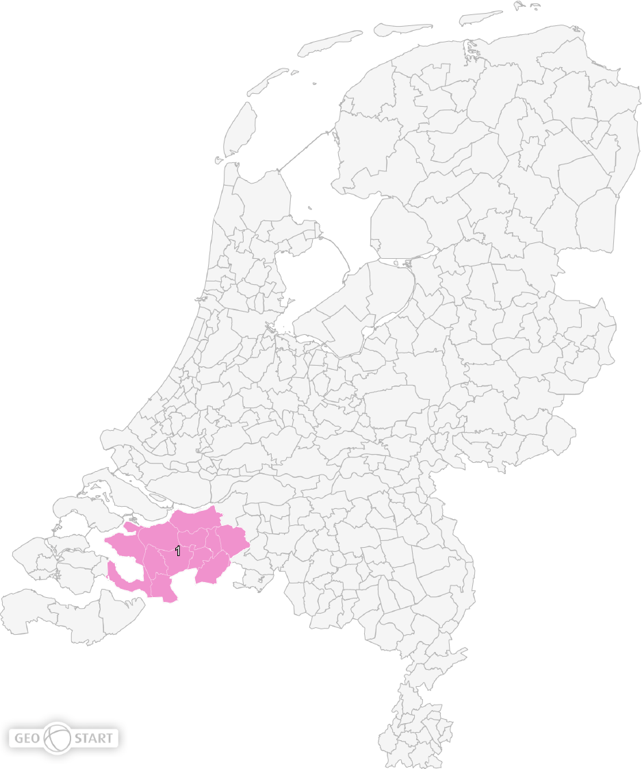 kaart taxatiegebeid het Taxatiehuis West Brabant